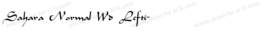 Sahara Normal Wd Lefti字体转换